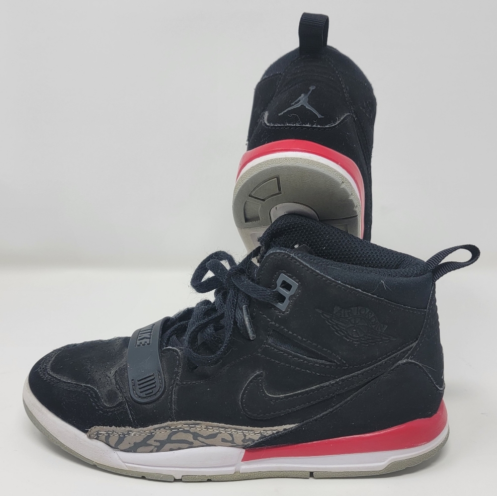 Nike Boys Air Jordan Legacy 312 AT4047-060 Black Cement Shoes Sneakers Size 13C